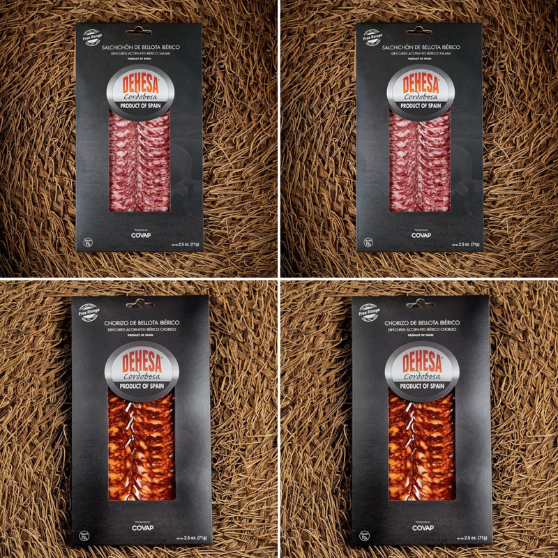 Dehesa Cordobesa® Chorizo and Salchichón de Bellota Ibérico 4 Pack