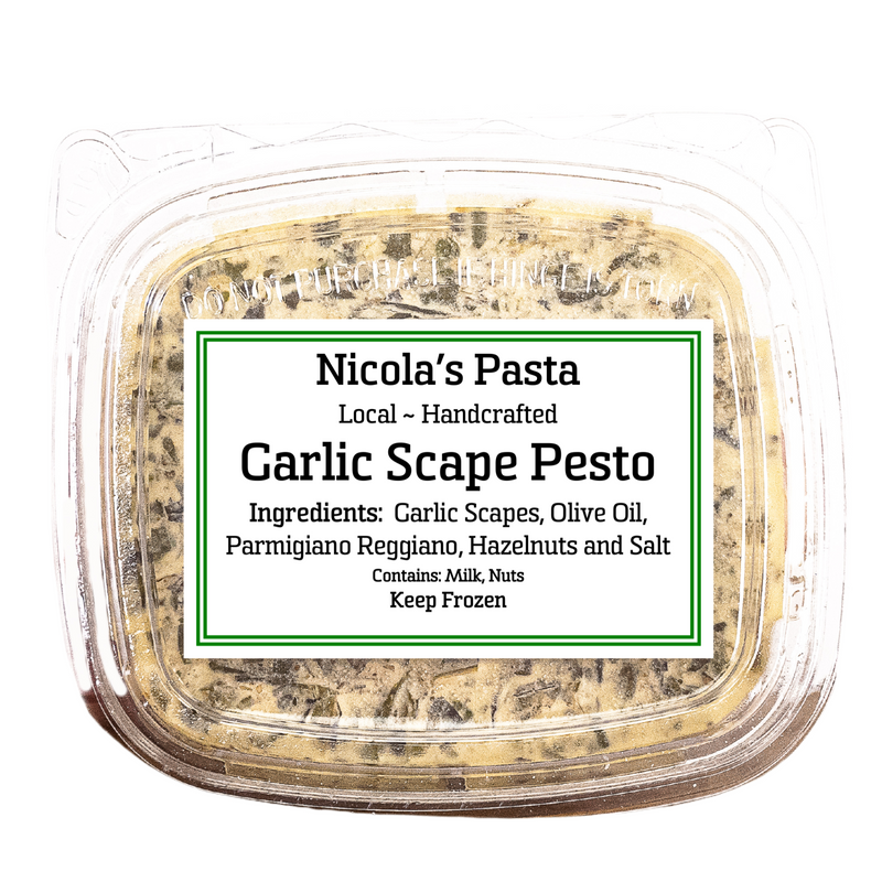 Garlic Scape and Hazelnut Pesto Sauce - Nicola&