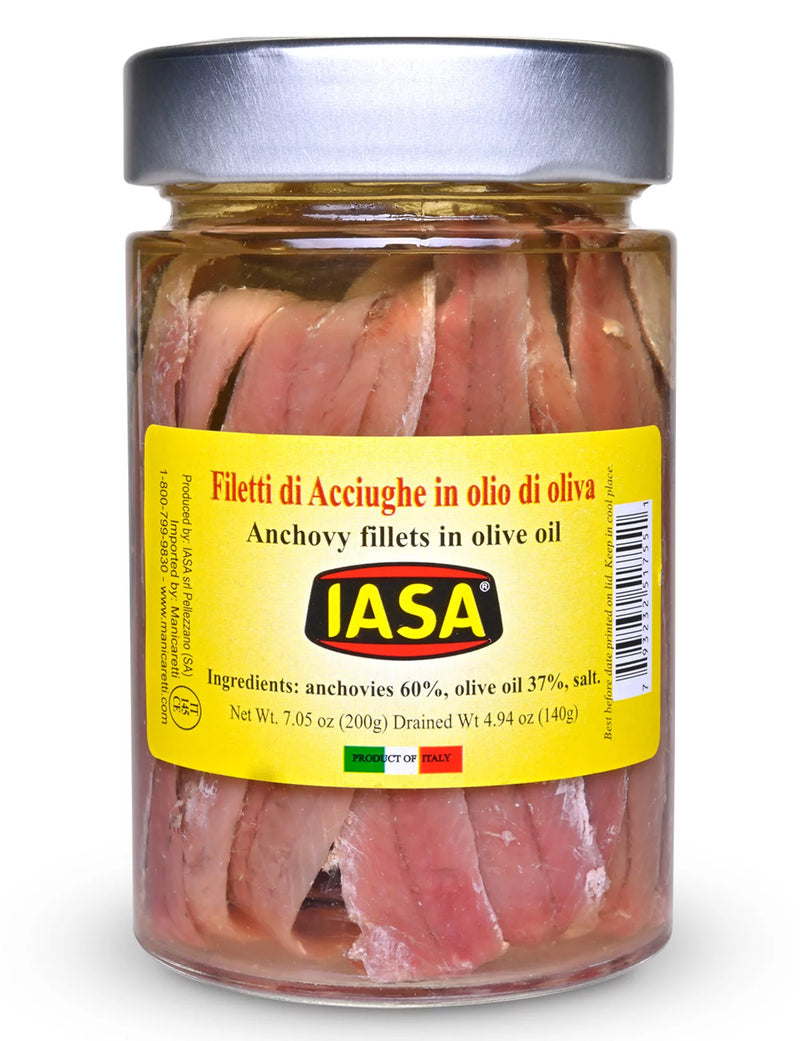 Anchovy Fillets in Olive Oil 200gr Produced by: IASA  in Campania, Italy