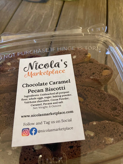 Chocolate Caramel Pecan Biscotti - Nicola's Marketplace