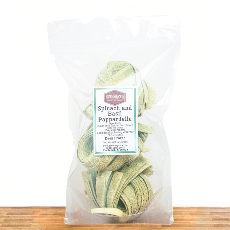 Spinach and Basil Pappardelle - Nicola&